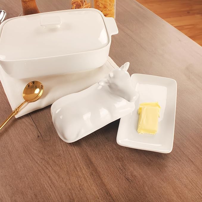 10" x 7" Casserole Dish 1.7 Quart Ceramic Bakeware Set with Lids, Chip and Crack Resistant Ceramic Casserole Dish with Handle 11.6 In, Microwave, Dishwasher, Oven, Freezer and Fridge Safe