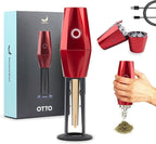 Banana Bros - OTTO Electric Smart Spice Grinder - Automatic Herb Grinder with Smart Technology - Rechargeable via USB - Portable Milling for Dry Herbs and Spices - Red - Carrying Case Included