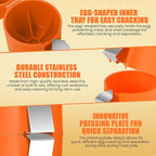 3PCS Egg Shell Opener Tool for Hard-Boiled & Raw Eggs – Egg Cracker, Peeler, Separator, Slicer – Stainless Steel Eggshell Remover, Egg Cutter, Opener, Topper, Piercer, Easy to Use