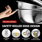 Chafing Dishes for Buffet, 6 Pack 5QT Round Chafing Dish Buffet Set [Elegant Gold and Silver Colors] Stainless Steel Buffet Servers and Warmers for Catering Events Parties Dinners with Complete Set