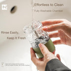 Electric Salt and Pepper Grinder Set USB-C Rechargeable, Dual-Speed Automatic Salt and Pepper Mills with Adjustable Grind Levels, Ceramic Burr, LED Light, Refillable, (Sage Green)