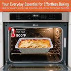 Half Size Aluminum Pans 9x13-10 Pack Aluminum Foil Pans, Heavy Duty Disposable Pans for Cooking, Storing, Prepping, and Freezing Food