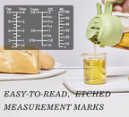 Ackers Etching Scale Measuring Glass V-Shaped Spout Made of High Borosilicate Glass Measuring for Kitchen or Restaurant, Easy to Read,60ML (2 Oz) 丨(2 Pack)