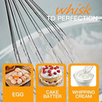 MegaWise Pro Titanium Reinforced 5-in-1 Immersion Hand Blender, Powerful Motor with 80% Sharper Blades, 12-Speed Corded Blender, Including 500ml Chopper, 600ml Beaker, Whisk and Milk Frother (Black)