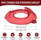 Pouring Shield for KitchenAid Tilt Head 4.5-5QT Stainless Steel (Only),Safety Pouring Shield,Splatter Guard for kitchenaid mixer bowl,Kitchen Aid Stand Mixers (Transparent Red, for 4.5-5 QT)