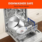 E-far 12-Quart Stock Pot, 18/10 Stainless Steel Stockpot with Lid for Cooking Simmering Soup Stew, Heavy Duty Cookware Works w/Induction, Non-toxic & Corrosion Resistant, Dishwasher Safe