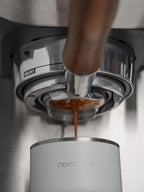 Normcore 58mm Slim Naked Portafilter with 18g Precision High Extraction Basket, Genuine American Walnut Handle Fits 58mm Breville Sage Machines