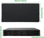 6 Pack 12x6 Inch Large Slate Cheese Board, Natural Stone Serving Plates, Black Charcuterie Board Cutting Board, Gourmet Serving Platter Tray for Cheese Sushi Pastry Bread Snack Meat Pastry