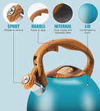 Tea Kettle, Stainless Steel Whistling Tea Kettle,3.2Qt Tea Pot for Stove with Cool Handle,Strong and Durable (Dark Green Gradient)