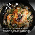 Field Company 11.63-Inch Cast Iron Skillet – Pre-Seasoned Large Frying Pan for Searing, Baking & Everyday Cooking, Lighter & Easy to Handle, Smooth, Made in USA (No.10, 4+ Servings)