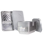 IDL Packaging Aluminum Foil Pans with Lids, Deep - 75 pc Chafing Dish Set - 25 Full Size and 50 Half Size Steam Table Pans + Lids - Disposable Cookware for Catering, Buffet, Party, BBQ