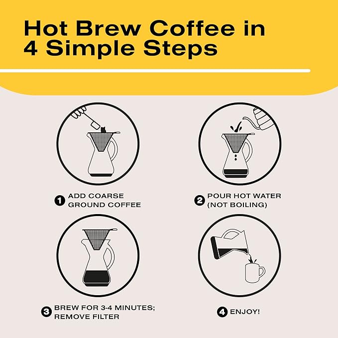 Bean Envy Pour Over Coffee Maker, High-Heat Borosilicate Glass with Reusable Stainless Steel Filter, Glass Coffee Maker (20 Oz)