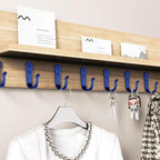 20PCS Wall Hooks for hanging, Metal Wall Hooks for Coats, Coat hooks for Wall, Heavy Duty Single Prong Wall Hooks With 40 Pieces Screws for Hanging Coats，Towel，Backpack，Hat, Dog Leashes (Blue)