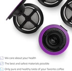 4 Black Reusable K Cups for Keurig Coffee Makers - BPA Free Refillable Kcups Coffee Filters for 1.0 and 2.0 Keurig Brewers