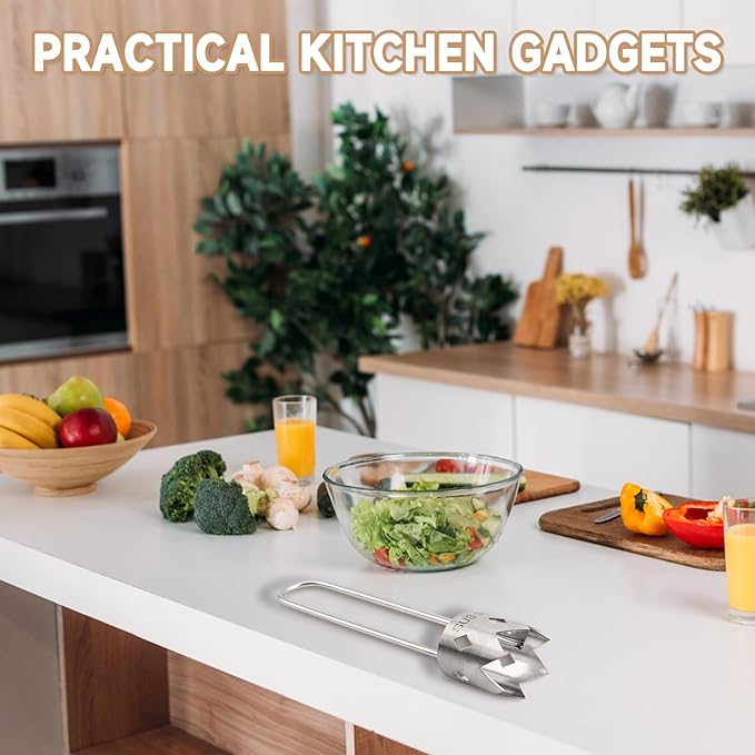 Pepper Corer, Stainless Steel Apple Core Remover Tool, Pepper Seed Core Remover, Multifunctional Apple Corer Tool for Vegetable Fruit Practical Kitchen Gadget (2 Pcs)