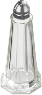 New Star Foodservice 22407 Glass Tower Salt and Pepper Shaker with Stainless Steel Top, 1-Ounce, Set of 12
