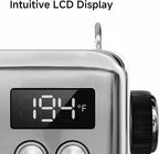 HIBREW H10A - 58mm Espresso Machine, Stainless Steel Body with Milk Frother, Customizable Settings, Smart Display + 20 Bar Pressure Gauge.