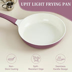 UPIT Non Stick Ceramic Frying Pan Skillet | Scratch-Resistant PFOA & PFOS Free Non Toxic Pan for Cooking | Compatible with Induction, Gas & Electric Stovetops (10 IN)