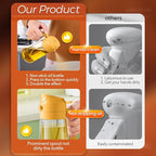 YARRAMATE 2Pcs 16oz/470ml 2 in 1 Oil Sprayer for Cooking with Stickers, Food-grade Glass Oil Spray Bottle, Oil Dispenser and Oil Sprayer for Kitchen, Salad, Frying, BBQ (White & Orange)