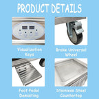Commercial Fried Ice Cream Machine Single Pan Commercial Ice Roll Maker 20" Square Fried Ice Cream Pan Yogurt Fry ice Cream Machine for Bars/Cafes/Dessert Shops