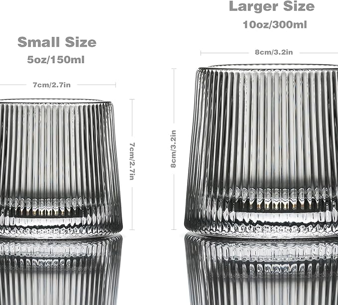 Flat bottom Crystal Whiskey Glasses, Premium 10oz Scotch Glasses Set of 3, Old Fashioned Glasses,Thick Weighted Bottom Rocks for Drinking Bourbon, Scotch, Cocktails（Larger Size）