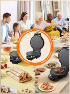 FOHERE Waffle Cone Maker Machine and Ice Cream Bowl Maker with Browning Control, Double Side Nonstick Waffle Bowl Maker with Cone Roller, 7.5” Thin Waffle Maker for Home Kitchen