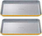 Caraway Non-Stick Ceramic Medium Baking Sheet - Naturally Slick Ceramic Coating - Non-Toxic, PTFE & PFOA Free - Perfect for Baking, Roasting, and More - Medium (15" x 10") - Marigold