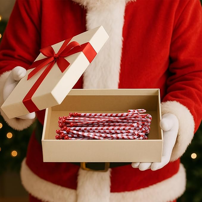 Chengu 100 Pcs Christmas Drink Stirrers Xmas Stir Sticks Bulk Holiday Coffee Stirrers Plastic Swizzle Stick Hot Cocoa Bar Supplies Chocolate Decoration Reusable Cocktail Mixer(Candy Cane)