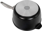 Swiss Diamond Nonstick Hybrid Ceramic and Diamond-Infused Saucepan With Glass Lid, PFAS- and PFOA-free, Dishwasher & Oven Safe Up To 500 °F (3.2 Quart)