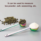 Premium coffee scoop set, set of 2, Metal stainless steel long handle coffee scoop, measuring coffee spoons contains 1 tablespoon (15 ml) and 2 tablespoons (30 ml) multicolor spoon