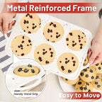 Jumbo Muffin Pan, Metal Reinforced Frame 3.5 Inch Large Silicone Cupcake Pan 6 Cups Large Muffin Pan with Handle Nonstick Jumbo Muffin Tin for Baking Giant Homemade Muffins, Frittatas 1 Pack
