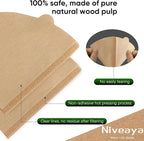 Niveaya 200 Count Cone Coffee Filters, Size 02 Natural Unbleached Paper Coffee Filter, Disposable Cone Filters for Pour Over and Drip Coffee Maker (2-4Cup)