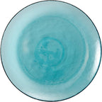Fortessa Los Cabos Glass Dinnerware Collection, Dinner Plate (Set of 4), 10.5 Inch, Lagoon Blue