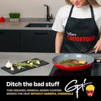 Guy Fieri's Flavortown 2-Piece Ceramic Cookware Set, Nonstick Frying Pan Set 10" and 12", Kitchen Cookware, Made without PFAS PTFE PFOA, Oven and Dishwasher Safe, Easy to Clean Everyday Cookware, Red