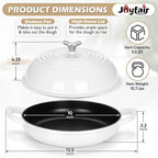 Bread Oven for Sourdough (5.5 QT), Joyfair Enamaled Cast Iron Bread Dutch Oven with Lid, Sourdough Bread Baking Pan, Heavy Duty Dual Handles, Non-Stick & Even Cooking, Oven-safe up to 500°F, White