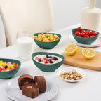 Wheat Straw Bowls, Unbreakable Snack Bowl 4 PCS - 10 OZ, Small Bowl for Snack, Dessert, Dip, Microwave and Dishwasher Safe Mini Bowls Set for Kitchen (Green)