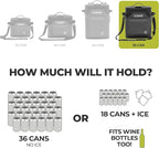 CORE Magnetic Leak Proof Soft Cooler with Waterproof Zipper | Insulated Bag Portable Ice Chest Box | Best Soft Cooler for Food & Beverages for Tailgating, Car Camping, Travel, and Family Beach Picnics