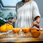 Krosno Water Glasses, Set of 4, Capacity 20 fl oz, Infinity Collection, Thin Highball Glasses,Clear Tall Glass Cups For Water, Juice, Drinks, and Cocktails, Dishwasher Safe, Made in Europe