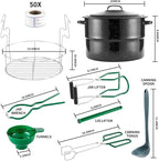 Canning Pot with Rack and Lid-Canning Kit for Beginners, 21.5 Quart Stock Pots-Canning Supplies Starter Kit for Beginners,Water Bath Canners for Canning,Food Grade Accessories Starter by JY COOKMENT