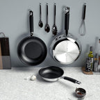 Non Stick Frying Pans, 3 PCS 18/8 Stainless Steel Nonstick Skillet Set, 10” 11.5” 5” Pan, Compatible with All Stoves