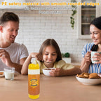 Honey Dispenser 18 oz honey dispenser no drip for Home Kitchen Double-head extrusion Syrup dispenser