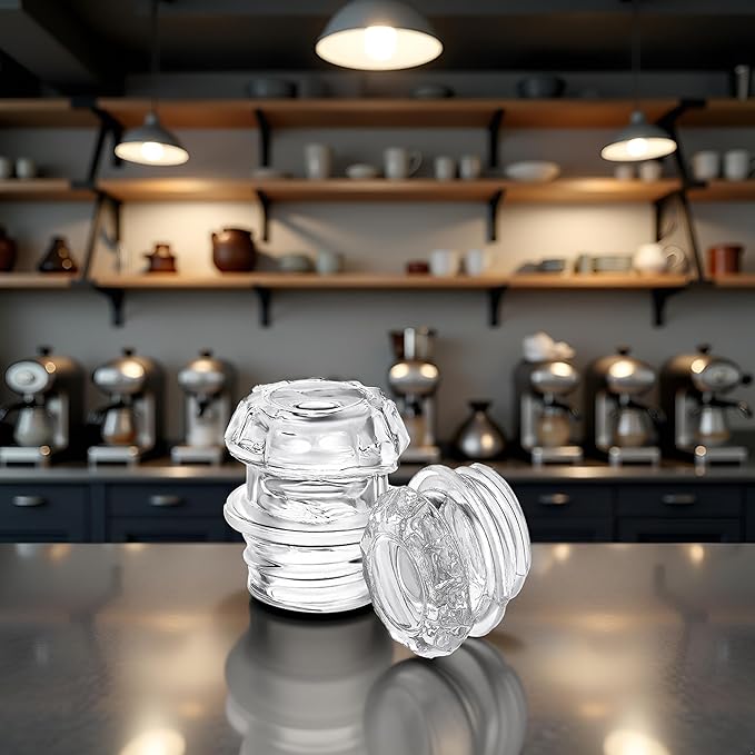 Clear Glass Replacement Top for Coffee Percolators - Transparent Knob Lid Compatible with Coffee Pots and Espresso Machines, Durable Brewing Accessories for Coffee Maker Parts