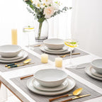 AmorArc Ceramic Dinner Plates Set of 6, 10.5 Inch Handmade Reactive Glaze Stoneware Plates, Rustic Shape Dinnerware Dish Set for Kitchen, Microwave & Dishwasher Safe, Scratch Resistant