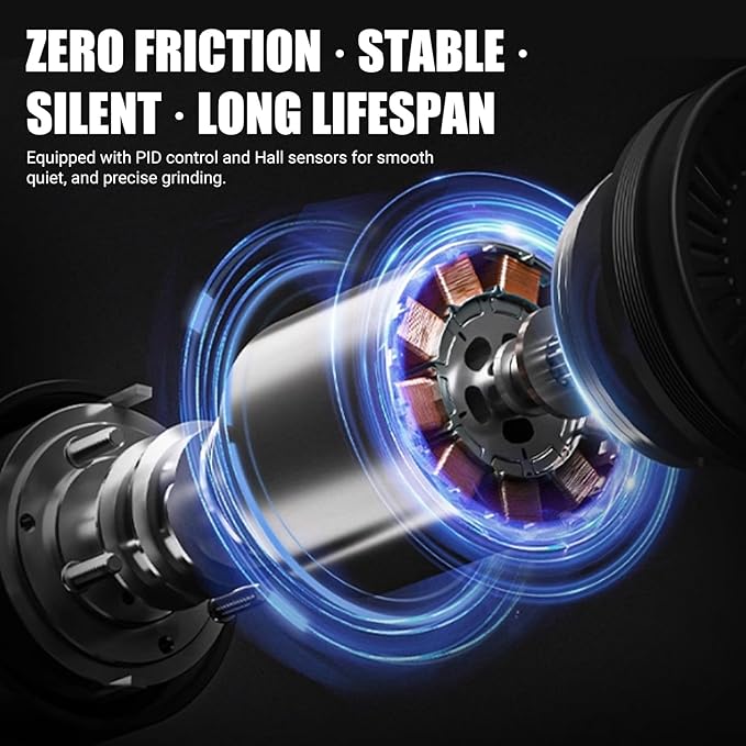 TIMEMORE Sculptor 078S Flat Burr Coffee Bean Grinder, Electric Espresso Grinder with Stepless Coarseness Adjustment, Suitable for Espresso, Pour over, French Press, Cold Brew - White