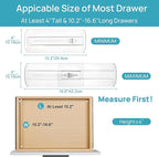 Vtopmart 14 Pack Drawer Dividers for Clothes, 4" High 10.2"-16.6" Adjustable Expandable Dresser Drawer Organizer, Clear Plastic Separators for Dresser, Baby Clothing, Underwear, Cosmetic, Toiletries
