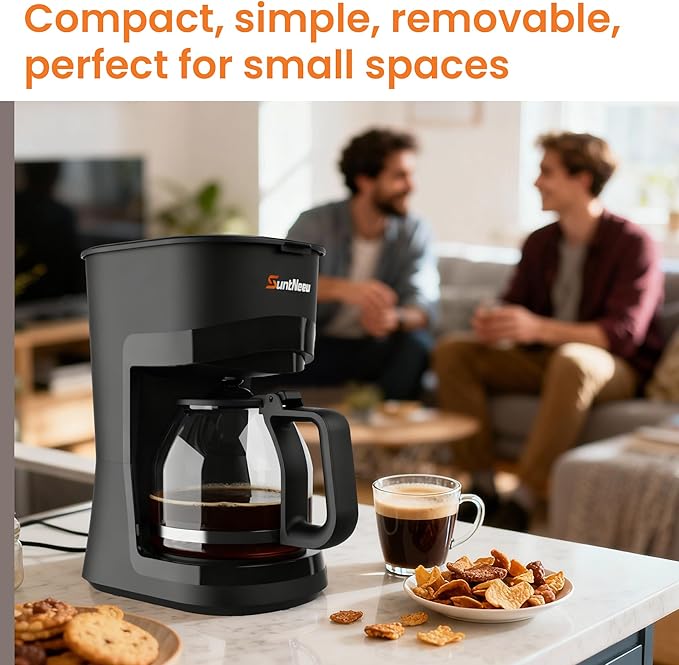 12-Cup Coffee Maker, 1.5L Drip Coffee Machine with One-Touch Brewing, Glass Carafe, Anti-Drip System, Reusable Filter, Easy-to-Use Home & Office Coffee Brewer