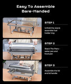 Chafing Dishes for Buffet 4 Pack, 9QT [Mirror-Like Polished Finish] Food Warmers for Parties Buffet [No Fingers Cut] Roll Edge Designed Chafing Dish Buffet Set for Any Party with Complete Set