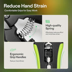 VIVOSUN 2-Pack Gardening Scissors 6.5 Inch Hand Pruner Pruning Shear with Straight Stailess Steel Blades, Black and Green