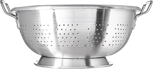 Carlisle FoodService Products 60280 Dura-Ware Standard Weight Commercial Colander, 16 Quart, Silver