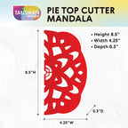 Talisman Designs Pie Top Cutter | 10-Inch | Red | Pie Crust Cutter | Pie Decorating Tools | Pie Pastry Baking Accessories | Stencil Crust Cutout